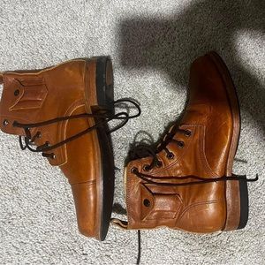 Mikoleon brown luxe authentic leather size 38 worn once womens boots